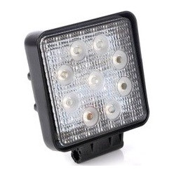 LAMPA ROBOCZA LED KWADRATOWA 9x3W OBUDOWA ALUMINIOWA 109mm/109mm/25mm 12-24V   ( 1009A )