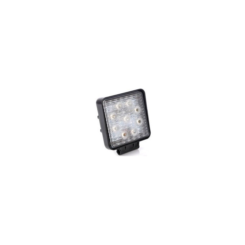LAMPA ROBOCZA LED KWADRATOWA 9x3W OBUDOWA ALUMINIOWA 109mm/109mm/25mm 12-24V   ( 1009A )