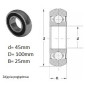 ŁOŻYSKO SAMONASTAWNE KULKOWE K 6309 2RS  Kraśnik (opak. 14 szt.)