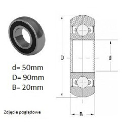 ŁOŻYSKO  SAMONASTAWNE K 6210 2RS  UD210  Kraśnik (opak. 22 szt.)  