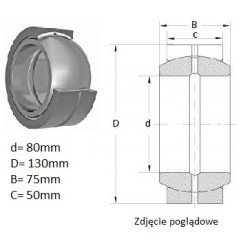 ŁOŻYSKO  PRZEGUBOWE FO 80/130/75-50  PGE80/130