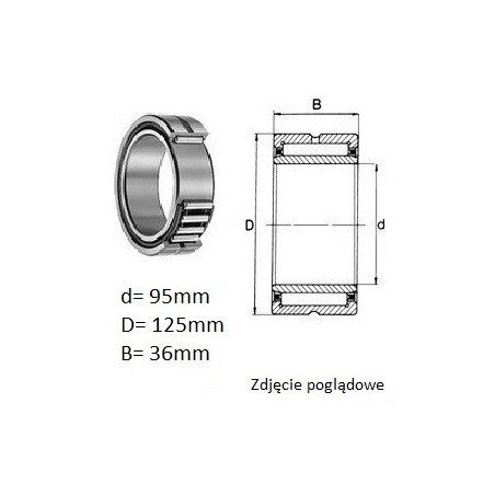 ŁOŻYSKO  IGIEŁKOWE NKI 95/36 