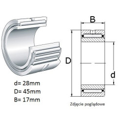ŁOŻYSKO  IGIEŁKOWE NA 49/28 R 