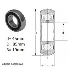 ŁOŻYSKO KULKOWE UD2092RS-UD209,  UD209