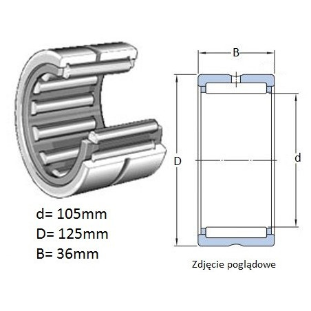 ŁOŻYSKO  IGIEŁKOWE NK 105/36 