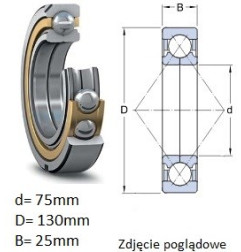 ŁOŻYSKO KUL.SKOŚNE JEDNORZĘDOWE QJ207 MPA FAG 75x130x25