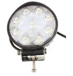 LAMPA ROBOCZA LED OKRĄGŁA 9x3W OBUDOWA ALUMINIOWA 116mm/43mm 12-24V   ( 1008 )