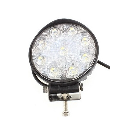 LAMPA ROBOCZA LED OKRĄGŁA 9x3W OBUDOWA ALUMINIOWA 116mm/43mm 12-24V   ( 1008 )