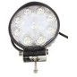 LAMPA ROBOCZA LED OKRĄGŁA 9x3W OBUDOWA ALUMINIOWA 116mm/43mm 12-24V   ( 1008 )