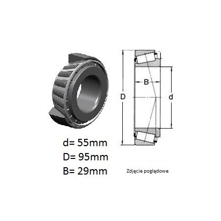 ŁOŻYSKO  STOŻKOWE 4T JM 207049/207010 KOYO