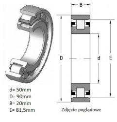 ŁOŻYSKO WALCOWE JEDNORZĘD. NF 1015 GPZ  75/115/20