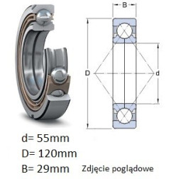 ŁOŻYSKO  KUL. O STYKU CZTEROPUNKTOWYM - kosz mosiężny CZECH