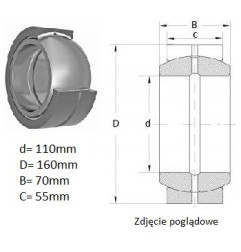 ŁOŻYSKO  PRZEGUBOWE 110/160/70-55
