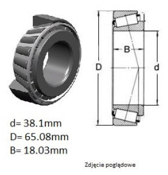 ŁOŻYSKO  STOŻKOWE LM 29749/29711