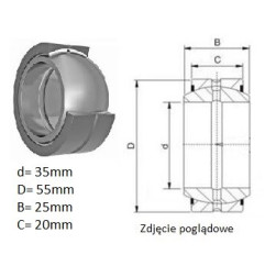 ŁOŻYSKO  PRZEGUBOWE 35/55/25-20 GE35ET 2RS