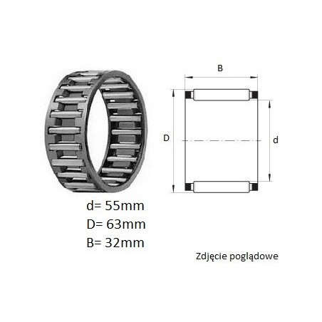 ŁOŻYSKO  IGIEŁKOWE K55/63/32