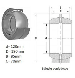 ŁOŻYSKO  PRZEGUBOWE 120/180/85-70 
