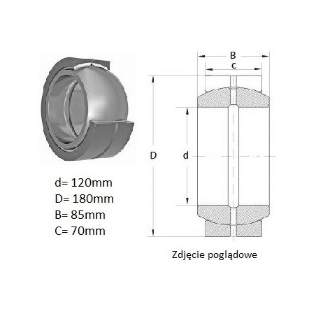 ŁOŻYSKO  PRZEGUBOWE 120/180/85-70 