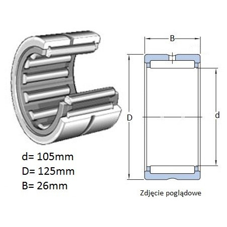 ŁOŻYSKO  IGIEŁKOWE NK 105/26 