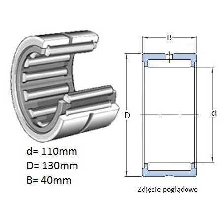 ŁOŻYSKO  IGIEŁKOWE NK 110/40 