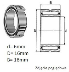 ŁOŻYSKO  IGIEŁKOWE NKI 6/16 