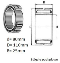 ŁOŻYSKO  IGIEŁKOWE NKI 80/25 