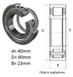 ŁOŻYSKO  WALCOWE POPRZECZ. JEDNORZĘD. 