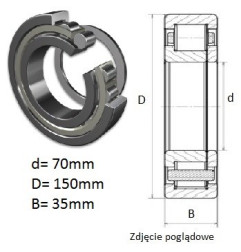 ŁOŻYSKO  WALCOWE POPRZECZ. JEDNORZĘD. 