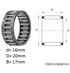ŁOŻYSKO IGIEŁKOWE K16/20/17 SKF-RKK162023 
