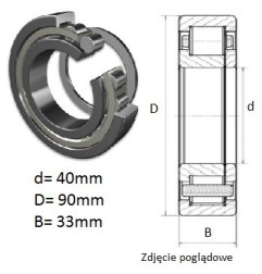 ŁOŻYSKO  WALCOWE POPRZECZ. JEDNORZĘD. NUP 2308 ETVP2