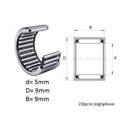 ŁOŻYSKO  IGIEŁKOWE HK 0509 