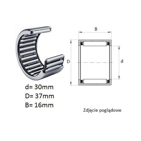 ŁOŻYSKO  IGIEŁKOWE HK 3016 LL/3AS 