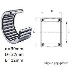 ŁOŻYSKO  IGIEŁKOWE HK 3012F bez pierścienia wew.  NTN