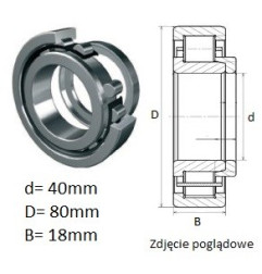 ŁOŻYSKO  WALCOWE POPRZECZ. JEDNORZĘD. 