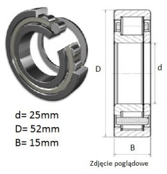 ŁOŻYSKO  WALCOWE POPRZECZ. JEDNORZĘD. 