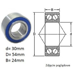 ŁOŻYSKO  KULKOWE SKOŚNE DWURZĘD.30540024 2RS motoryzacyjne 