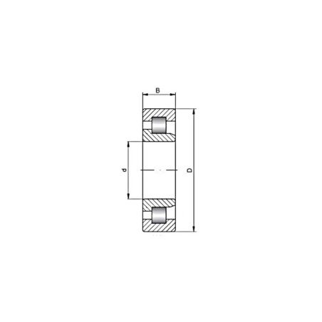 ŁOŻYSKO  WALCOWE  DWURZĘDOWE NN3007 M2KC1NA