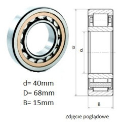 ŁOŻYSKO WALCOWE POPRZECZ.JEDNORZĘD.kosz mosiężny niedzielony CZECH