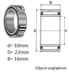 ŁOŻYSKO  IGIEŁKOWE INA 10/16-XL
