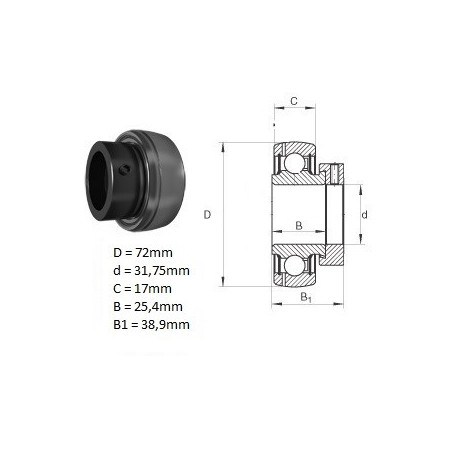 ŁOŻYSKO  SAMONASTAWNE D207-20G 