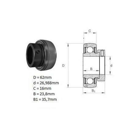 ŁOŻYSKO  SAMONASTAWNE D206-17G 