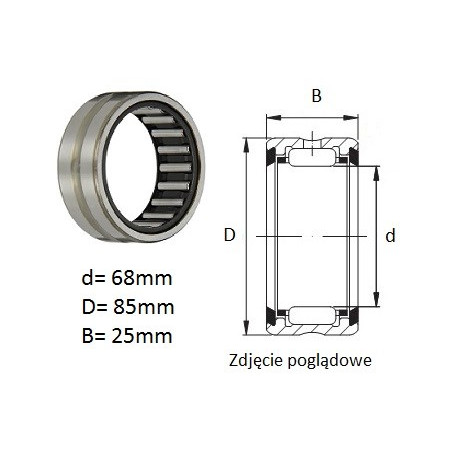 ŁOŻYSKO  IGIEŁKOWE RNA 4912 NTN 