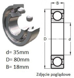 ŁOŻYSKO KULKOWE PROSTE JEDNO. motoryzacyjne 