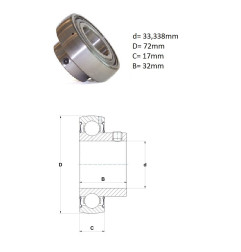 ŁOŻYSKO  SAMONASTAWNE US207-21G 
