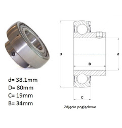 ŁOŻYSKO  SAMONASTAWNE US208-24G 