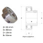 ŁOŻYSKO  SAMONASTAWNE US208-24G 