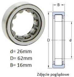 ŁOŻYSKO  WALCOWE RNU 206 TVH 