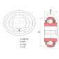Łożysko kulkowe z otworem kwadratowym 4-KĄT