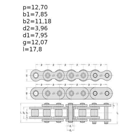 ŁAŃCUCH TECHNICZNY 4X32 kl. 3