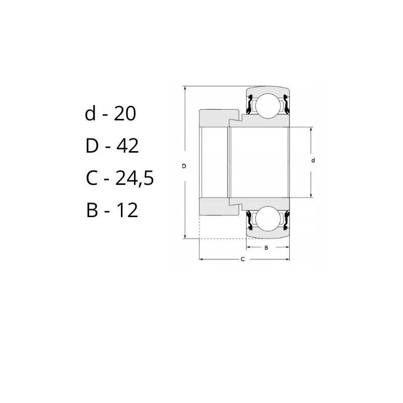 ŁOŻYSKO  SAMONASTAWNE U006 + ER  JAPAN  30x55x26,5/13